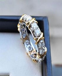 Luxury Designer rings Fashion Classic cluster rings for Women Designers Simulated Diamond White Golds Rose Gold Cross Stud flower 3994949