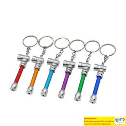 Puff multi color portable funny key ring smoking pipe shisha hookah grinder gift rolling machine mix color wholesale ZZ