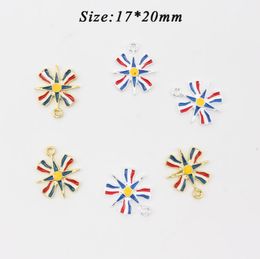Cute Small DIY Craft Charms For Kids Enamel Assyrian Flag Shape Pendant Charm For Bracelet Necklace Making Jewelry7392863