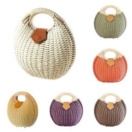 Jewelry Pouches Bags Snail's Nest Tote Handbag Summer Beach Woman Straw Women's Rattan Bag306Z