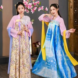 Ethnic Clothing BALDAUREN Clothes Hanfu Fairy Women's Dress Embroidered Chest Skirt Chinese Style Large Waist Performance Costume 231212