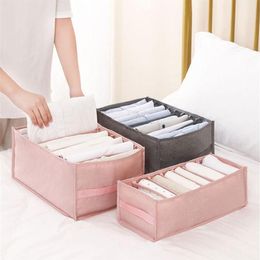 Clothing & Wardrobe Storage Grids Foldable Clothes Box Closet Drawer Jeans Pants Bag Compartment Home Cabinet Organizer DividersCl215T