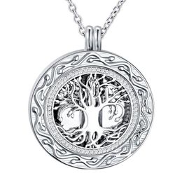 Tree of Life Round Cremation Urn Necklace Cremation Jewellery Ashes Memorial Keepsake Pendant Funnel Kit Included5338335