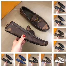 40Model High Quality luxurious Italian Men Designer Loafers Shoes Moccasins Soft Real Leather Formal Party Casual Wedding Slip on Dress Shoes Plus Size 38-46