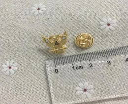 100pcs Owl masonry Ma Pins and Brooch 32 Degree Eagle Lapel Pin Gold Colour ish Rite Rays Custom Metal Badge Craft83303903600201