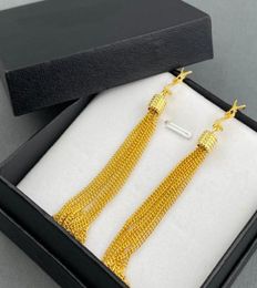 Silver Earings For Women Jewellery Designers Earrings Pendant Letters Tassels Studs Fashion Luxurys Gold Hoop Earring New Box 2202267640918