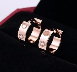Fashion Design Jewellery Stud Earrings Titanium Stainless Steel Hook Earrings For Lover Men Women 3 Colour Select3896057