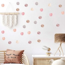 6pcs Colourful Circle Wall Stickers for Kids Room Bedroom Living Room Home Decoration Wall Decor