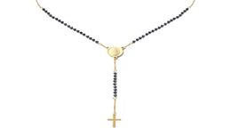 Pendant Necklaces Catholic Stainless Steel Rosary Beads Chain Y Shape Virgin Necklace For Women Men Religious Cross Jewelry7909377