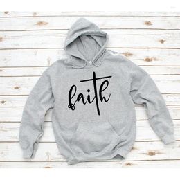 Men's Hoodies 2023 Est Faith Letters Print Religious Christian Clothing Spring And Autumn Cotton Hooded Top Sweatshirt