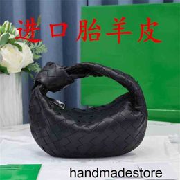 Bag Woven Venetaabottegaa Top Sheepskin Handbags Designer Imported Jodie Dumpling Women's Knitting Knot Armpit Leather 4fsn