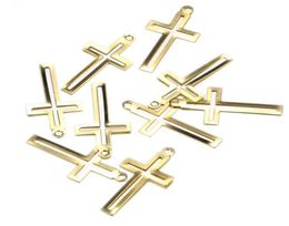 100pcslot 256128mm goldSilver Tone Copper Cross Charms Pendants for Jewelry Diy Jewelry Findings9461383