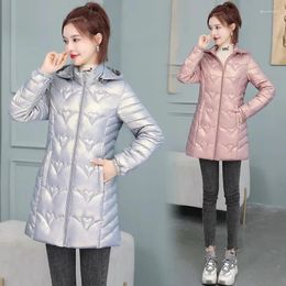 Women's Trench Coats XL-6XL Down Cotton Jacket Womens Clothing 2023 Winter Hooded Parkas Long Slim Padded Coat Female Warm Thicken Outwear