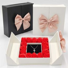 1pcs Rose Gift Wrap Box Valentines Day Gifts Packaging Boxes Jewelry XD24293237s