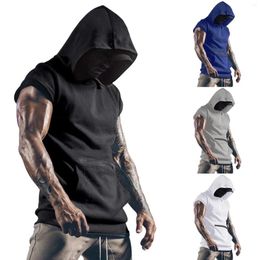 Men's T Shirts Spring Summer Tops Shirt Casual Printed Sleeveless T-shirt Top Fashion Hooded Mock Turtleneck Men Long Sleeve