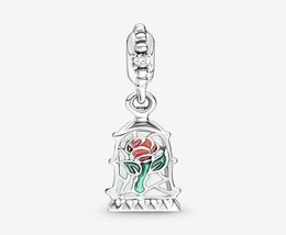 100 925 Sterling Silver Enchanted Rose Dangle Charm Fit Original European Charms Bracelet Fashion Women Wedding Engagement Jewelr3250243