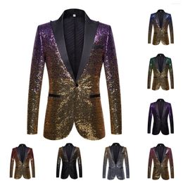 Men's Suits Year'S Gathering Year End Family Party Oversized Casual Dance Sequin Suit Fashion Jacket