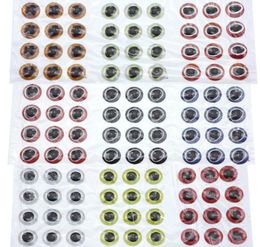 Rompin 183pcs 3D Stick Fishing Eyes For Lure Making Fly Tying Fake Eyes Fishing Lure Diy Red Yellow Blue Black orange 3 4 5 6mm5166882