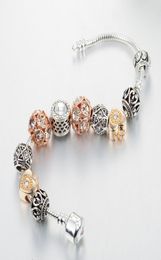 Wholesale- Crystal Ball Beaded Bracelet Luxury Designer Jewellery Silver Plated with Original Box for DIY Beaded Pendant Bracelet1088322