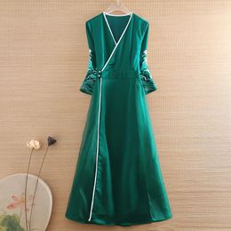 Ethnic Clothing Highend Spring Hanfu For Women Elegant Patchwork Organza Royal Embroidery Lady Dress Female SXXL 231212
