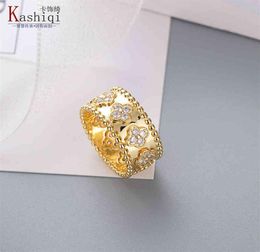 Jewelry Plated Rings Kaleidoscope Mens Diamond Ring Men Sliver Womens Minority Gold Design Sense of Fashion Simple Rose Clover Jew7337663