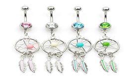 D0786A Dream Catcher Belly Navel Button Ring Mix Colors0127722112