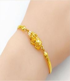 LY01 pixiu ruby pixiu bracelet female models simulation long time no Colour gold plated 18K or 24k gold fashion Jewellery gift2121962