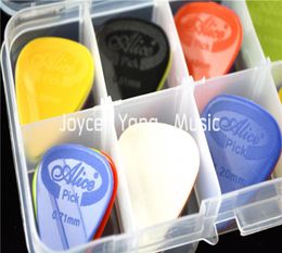 50pcs Alice Projecting Nylon Acoustic Electric Guitar Picks Plectrums1 Plastic Picks Holder Case Box 8145666