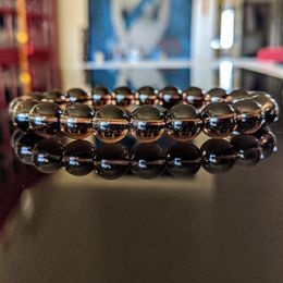 MG1138 TOP Grade Champagne Brown Smoky Quartz Bead Bracelet for Men High Quality Energy Crystal Bracelet204d