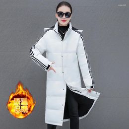 Women's Trench Coats Long Down Jacket For Women 2023 Winter Korean Version Fashionable Loose Fitting Warm Coat With Hood