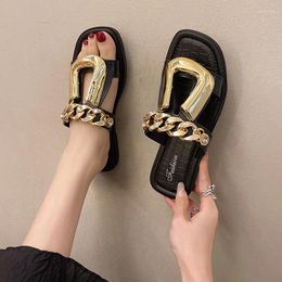 Slippers Designer Women Sandals Woman Summer 2023 Shoes Slipper Womens Leather Sandal Black Pink