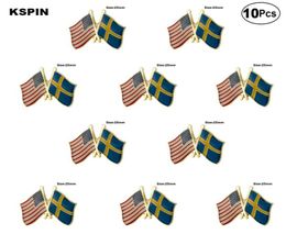 USA Sweden Lapel Pin Flag badge Brooch Pins Badges 10Pcs a Lot2347450