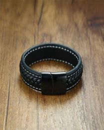 Genuine Leather Bracelet For Men Name Custom Engraved Logo Masonic Friend Gift Link Chain8780858