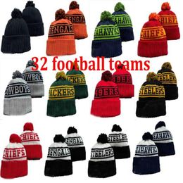 New Beanies Hats American Football 32 teams Sports Winter Beanies Knitted ball global shipped4213378