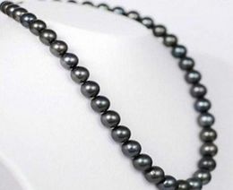 REAL BEAUTIFUL 17quot 512MM TAHITIAN NATURAL BLACK PEARL NECKLACE REAL BEAUTIFUL 17quot 10MM TAHITIAN NATURAL BLACK PEARL NEC6181754