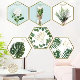 Wall Stickers Nordic Green Leaf Sticker For Bedroom Living Room Decor Removable PVC Decals Murals Home Decorative Wallpapers
