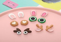 40pcs20pairs Cute New Resin Components RabbitDeerBearSheepCat Ears Flatback Cabochon DIY JewelryCraft Phone Decoration8741700