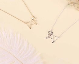 1pc Hollow Alloy Lovely Zodiac Animal Dog Pendant Pug Necklace Gold Colour Lovers Jewellery Accessories High Quality4399795