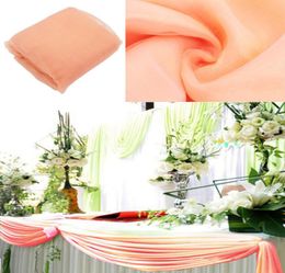 Peach colour 10M135M Organza Swag Fabric wedding decoration backdrop curtaintable decorationhigh quality promotioning 2011272644326778847