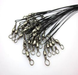 60 PCS Stainless Fishing Wire Steel leaders Takle Rigs Stainless Fishing Wire Steel leaders Barrel swivel on the bottom and snap s9009197
