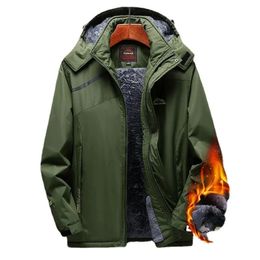 Mens Down Parkas Mens winter jacket wool thick warm cover Parka mens waterproof largesized apron snow camping jacket 7XL 8XL 231213