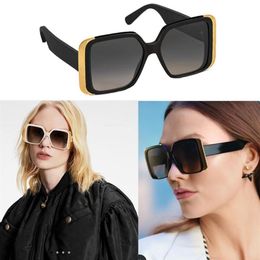 New Designer Sunglasses Z1664W Womens Fashion Shopping Square Frame Metal Engraving Printing Ladies Sunglasses Summer Travel Vacat237F