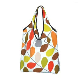 Shopping Bags Orla Kiely Grocery Bag Durable Large Reusable Recycle Foldable Heavy Duty Simplicity Leaf Eco Washable Lightweight