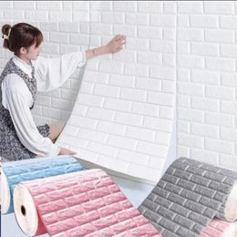 Wallpapers 70cm 1m 3D Brick Pattern Wall Panels Wallpaper DIY Waterproof For Living Room Bedroom Kitchen Background Decoration