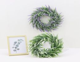 Artificial Plant Garland Plastic Flower Wreath Home Door Decoration Hanging Ornaments Wedding Backdrops Mall Window Layout1831433