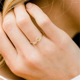 With Side Stones 2023 Cute Women Chic Dainty Rings Cubic Zirconia Thin Delicate Engagement Wedding Party Elegant Bague Jewellery Gift Z4