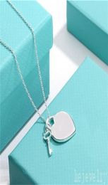 Designer jewellery luxury necklace mens chain for men cool key pendant silver plated anniversary hiphop birthday ladies blue women2021305