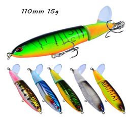 110mm 15g Pencil Fish Hook Hard Baits Lures 6 Treble Hooks 8 Colours Mixed Propeller Plastic Fishing Gear WHB13671570