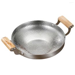 Pans Stainless Steel Wok Pan For Stove Cooking Tool Small Pots Household Kitchenware