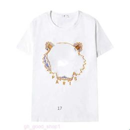 Kenzo Men's T-shirt Top Quality Men's Kenzo Pullover Women's T-shirt Designer Short Sleeve Tiger Head Embroidery Letter Print Loose Kenzo Hoodie 1 WSX3